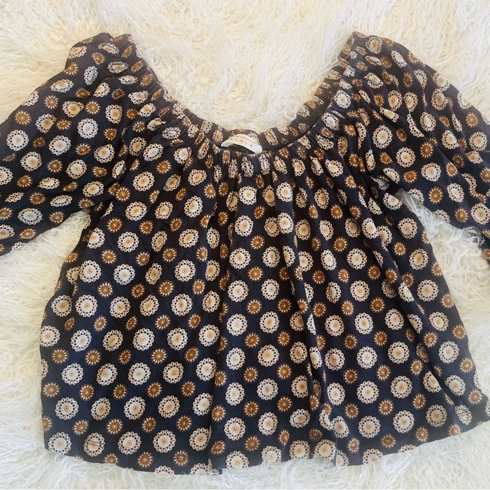 Known Supply Organic Floral Patterned Blouse Medium